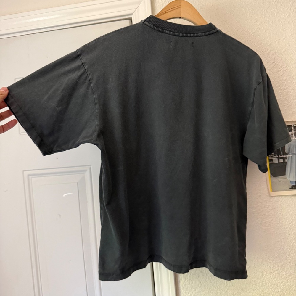 NWOT ANINE BING grey stardust galaxy space graphic cropped boxy crew neck tee - Picture 4 of 6